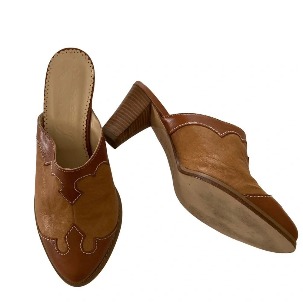 Italian Brown Genuine Leather Slip On Shoes Size 36/6 - Picture 8 of 8